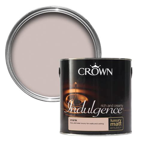 Crown Indulgence Mink Matt Emulsion Paint 2.5L | Departments | DIY at B ...