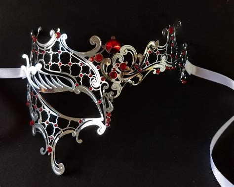 Phantom Silver Mask Masquerade Mask Woman Eye Mask - Etsy