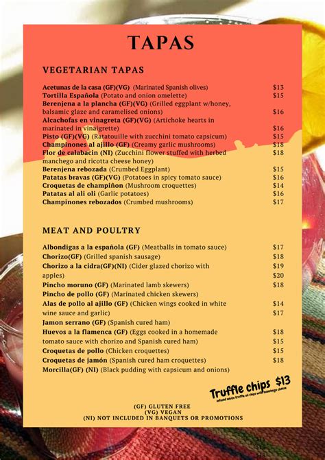 Menu 2024 - Spanish Tapas in Glebe (NSW) | TheFork