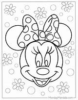 Minnie Mouse Head Coloring Page sketch template