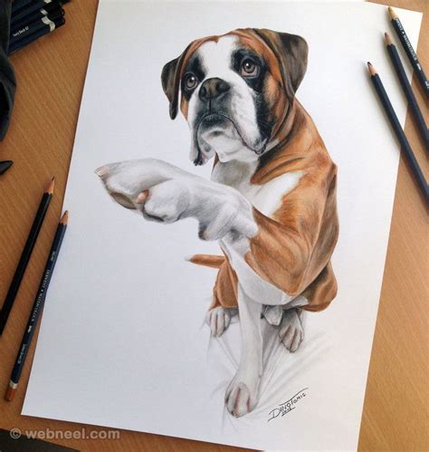 dog color pencil drawing by dinotomic | Realistic drawings, Animal drawings, Color pencil drawing