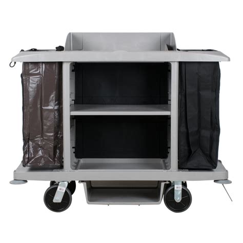 Rubbermaid 1969596 Platinum Full Size Housekeeping Cart (FG618900PLAT)