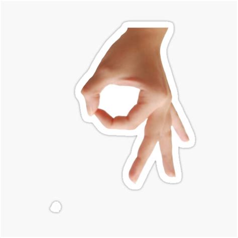 "Upside down ok sign" Sticker for Sale by Midnight9517 | Redbubble