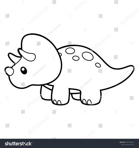 Cute Dinosaur Clipart Black And White