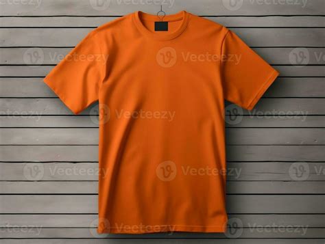 Orange color male t-shirt mockup AI Generative 33112033 Stock Photo at ...