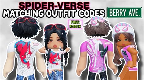 SPIDER-VERSE BOY AND GIRL MATCHING OUTFIT CODES FOR BERRY AVENUE AND BLOXBURG 🤩 - YouTube