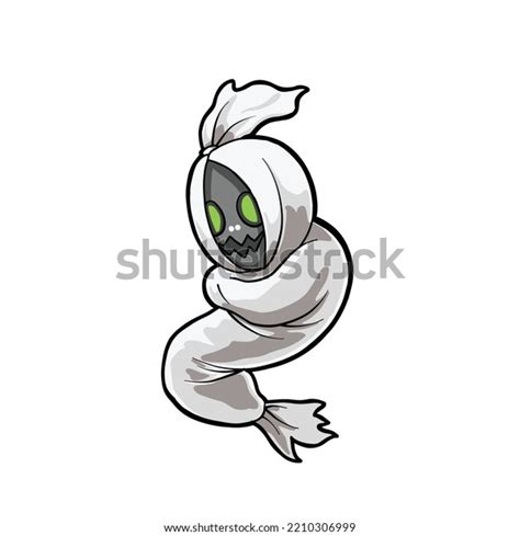 Cartun Vektor Hantu Indonesia Bernama Pocong Stock Vector (Royalty Free ...