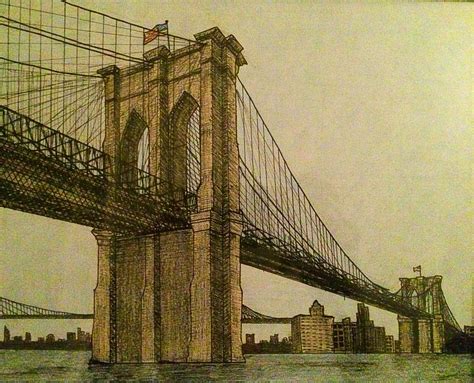 Brooklyn Bridge | Brooklyn bridge, Architecture sketch, New york tattoo