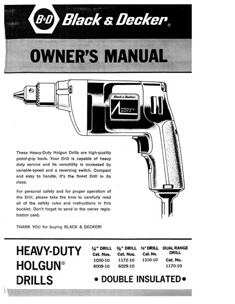 Black And Decker Owners Manual - dltree