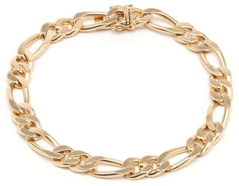 Lot 746: 14K Gold Figaro Chain Bracelet | Case Auctions