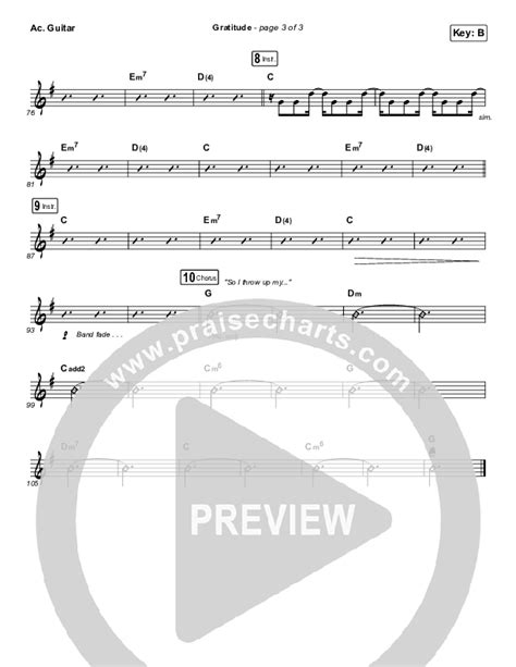 Gratitude Acoustic Guitar Sheet Music PDF (Brandon Lake) - PraiseCharts