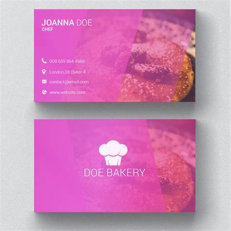 Free PSD | Bakery business card template