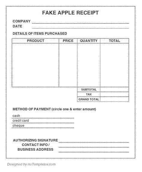 Fake Credit Card Receipt Template - Cardtemplate.my.id