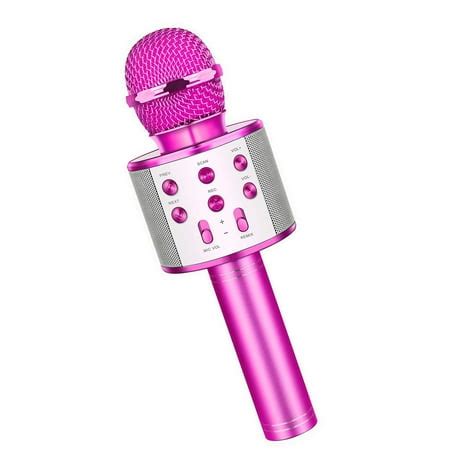 Bluetooth Karaoke Microphone,Multi-Function Handheld Wireless Karaoke Machine for Kids, Portable ...