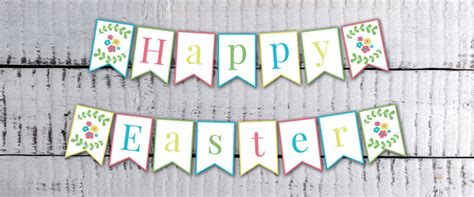 Printable Boho Chic Easter Banner