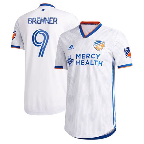 Men's FC Cincinnati Brenner adidas White 2021 Secondary Authentic Player Jersey