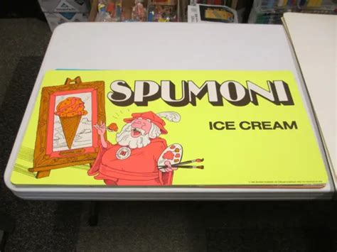 BASKIN ROBBINS ICE cream 1981 SPUMONI store sign artist painting comic cone neon $150.00 - PicClick