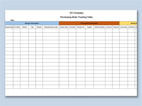 EXCEL of Purchasing Order Tracking Table.xlsx | WPS Free Templates