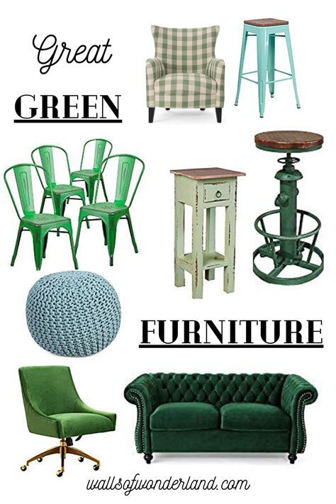 Great Green Furniture | Green furniture, Furniture, Eclectic furniture