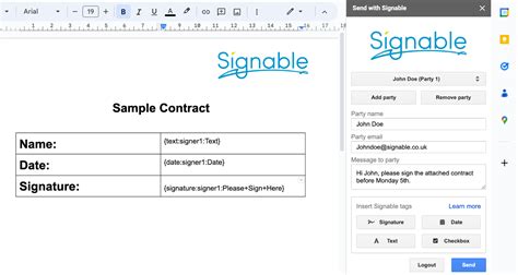 How to Sign a Document in Google Docs Electronically - Signable