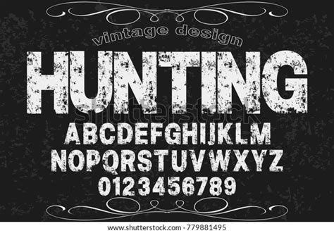 9,198 Hunting Font Stock Vectors, Images & Vector Art | Shutterstock