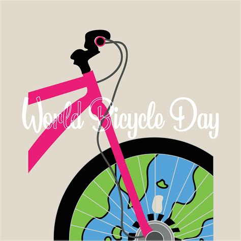 world bicycle day vector background. Bike silhouette isolated Bicycle Day June 3 Poster design ...