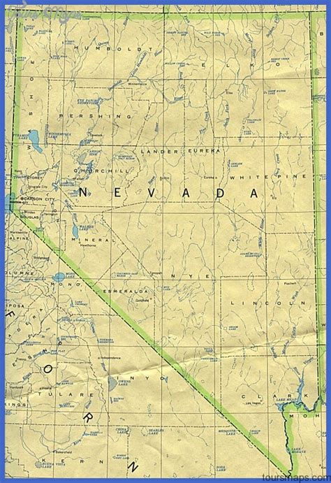 Nevada Map Tourist Attractions - ToursMaps.com