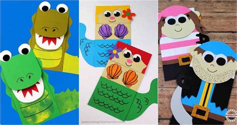 20 Paper Bag Puppets with Free Printable Templates