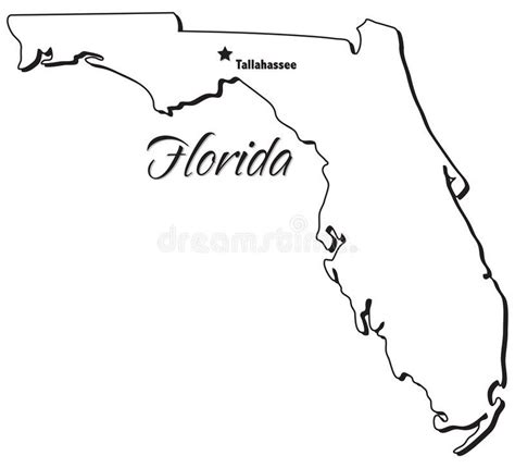 State of Florida Outline. An illustration of the state of Florida , # ...