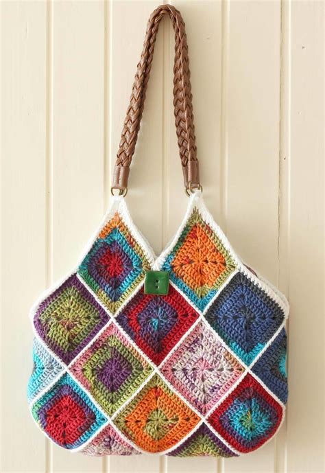 Squares Bag · How To Stitch A Knit Or Crochet Bag · Yarncraft on Cut ...