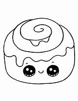 Cinnamon Pastry Roll Coloring Page Free Printable PDF sketch template