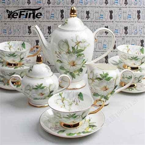 YeFine Wedding Gift Bone China Coffee Cup Set Luxury Coffee & Tea Sets Western style Afternoon ...