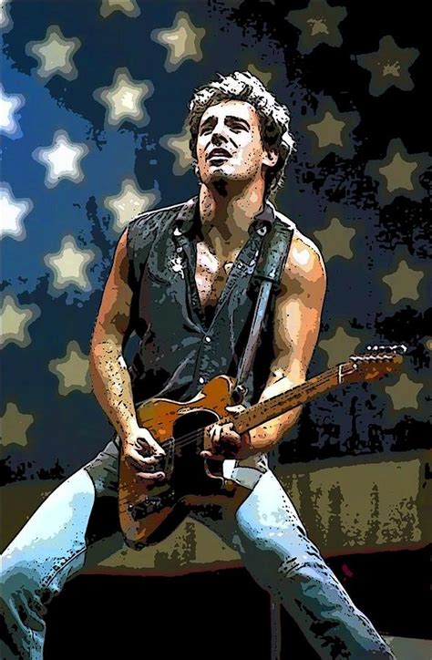 Bruce Springsteen Born to run Painting by Lulu Escudero - Fine Art America