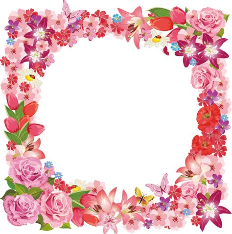 Floral frame PNG