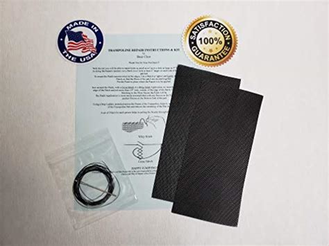 Trampoline Mat Repair Kit - Repair Holes or Tears -Two Repair Patches ...