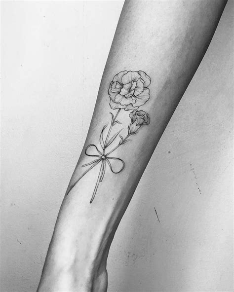 Top 33 Best Carnation Tattoo Ideas -[2021 Inspiration Guide]