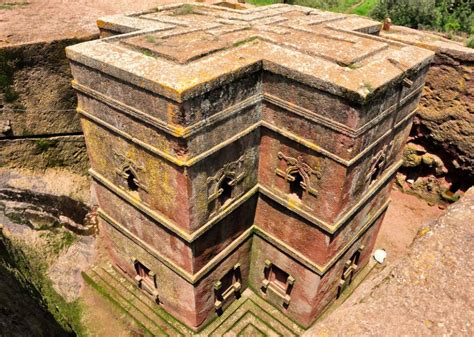 Bete Giyorgis in Lalibela is one of 13 stone-hewn churches from the 13th century