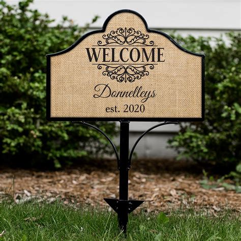 Personalized Welcome Magnetic Yard Sign Set | GiftsForYouNow