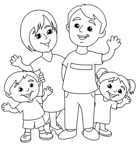 Printable Happy Family Day Coloring Page - Free Printable Coloring Pages for Kids