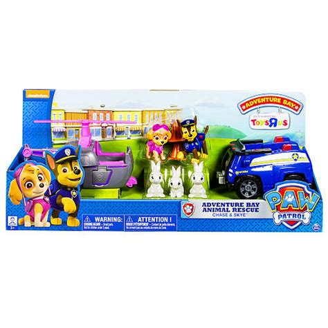 Paw Patrol Adventure Bay Animal Rescue Playset [Chase & Skye] - Walmart.com - Walmart.com