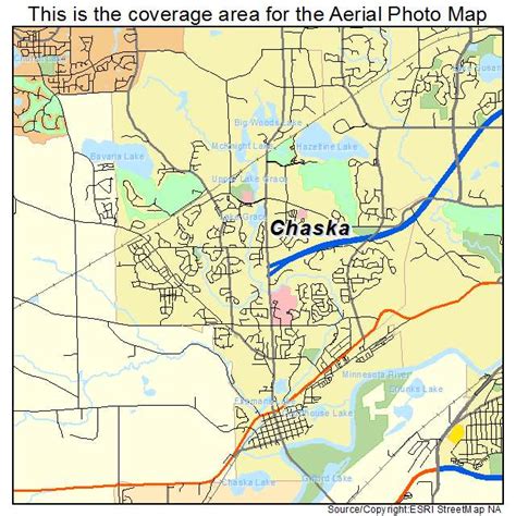 Aerial Photography Map of Chaska, MN Minnesota