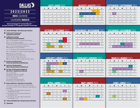 Dallas Independent School District Calendar 2022-2023 PDF