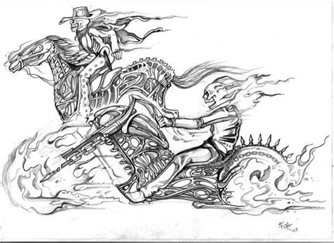 ghost rider sketch by Tiesta by BGeary787 on DeviantArt | Ghost rider tattoo, Ghost rider ...