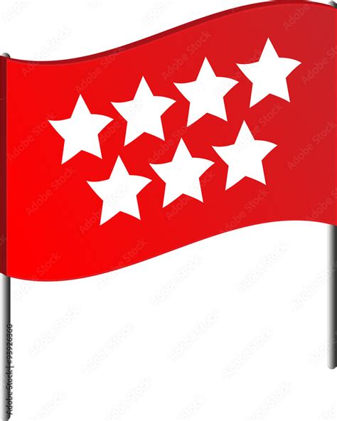 Community of Madrid Flag, Spain Stock Illustration | Adobe Stock