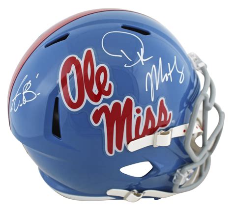 A.J. Brown & DK Metcalf Signed Ole Miss Full-Size Speed Helmet With ...