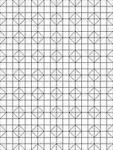Crazy Quilt Block Pattern Sketch Coloring Page sketch template