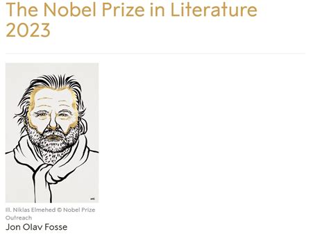 Nobel Prize in Literature 2023 awarded to Jon Fosse