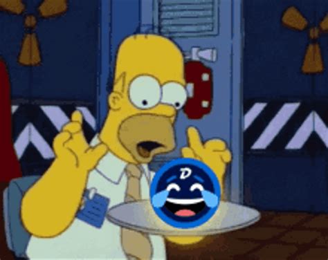 Homer Simpsons Digibyte Laughing Face Emoji Donut GIF | GIFDB.com