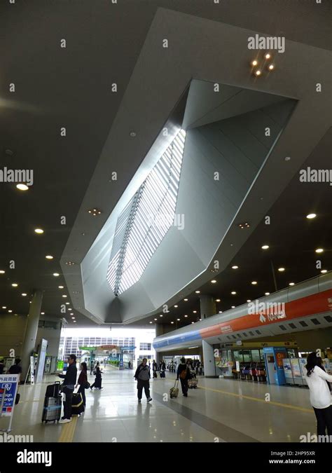 Osaka, APR 30 2011 - Interior view of the Kansai International Airport Stock Photo - Alamy