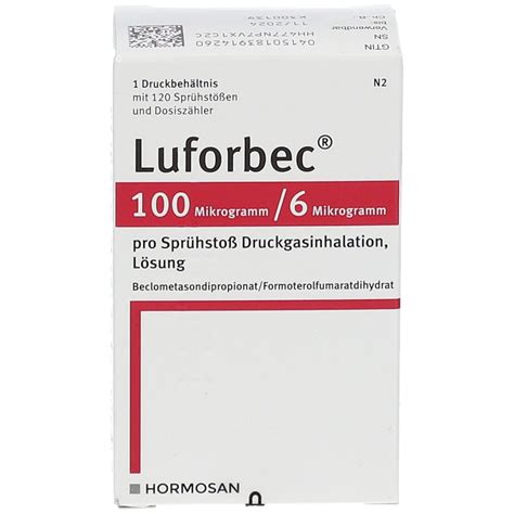 LUFORBEC 100 µg/6 µg 120 Hub Dosieraerosol 1 St mit dem E-Rezept kaufen - Shop Apotheke